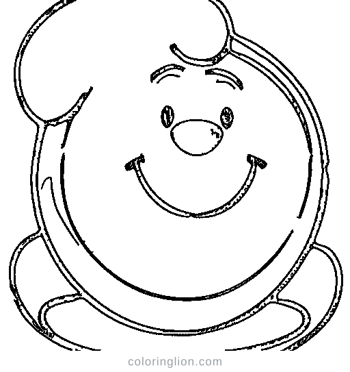A chubby blob monster Coloring Page