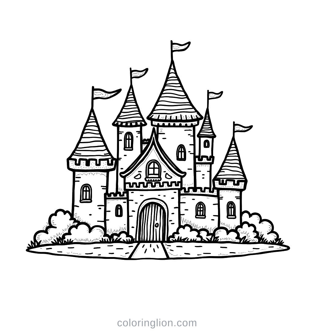 Castle Coloring Page