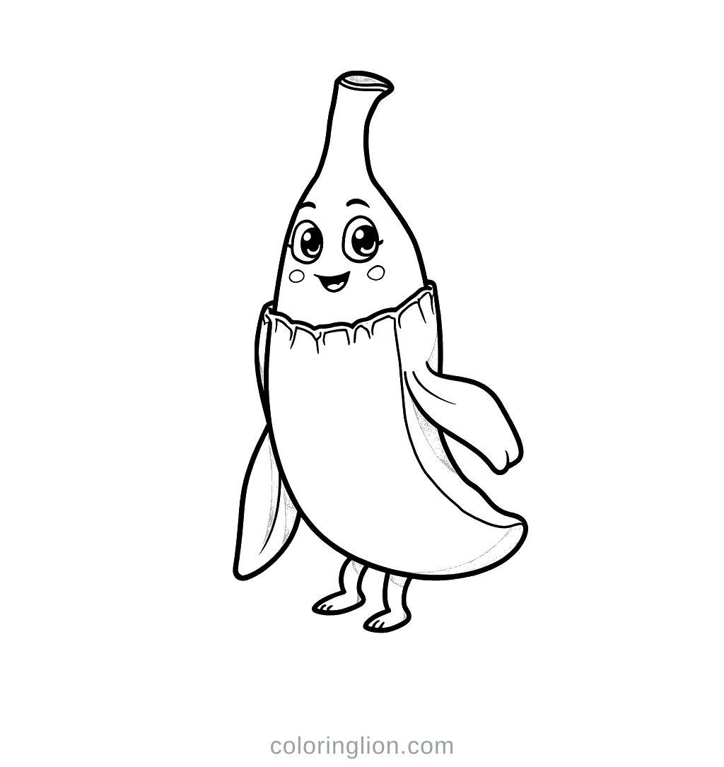 Banana Coloring Page