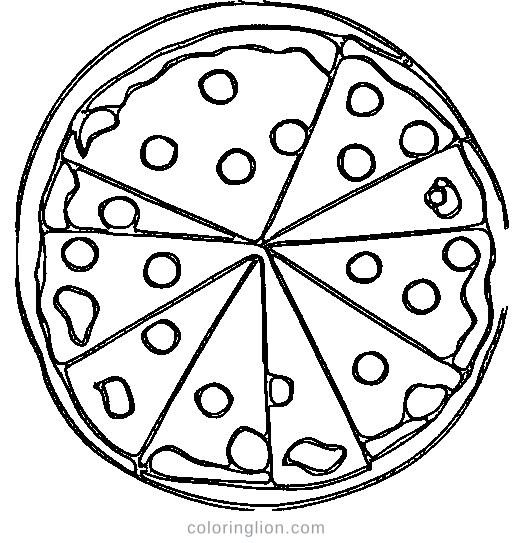 A pizza slice Coloring Page