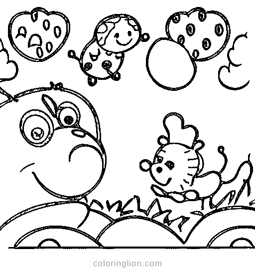 A caterpillar Coloring Page