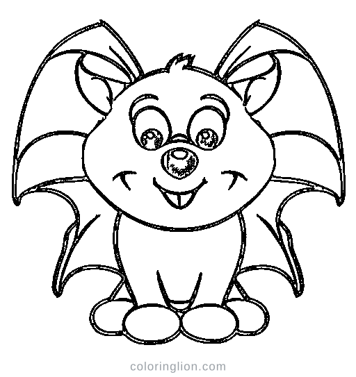 Bat Coloring Page
