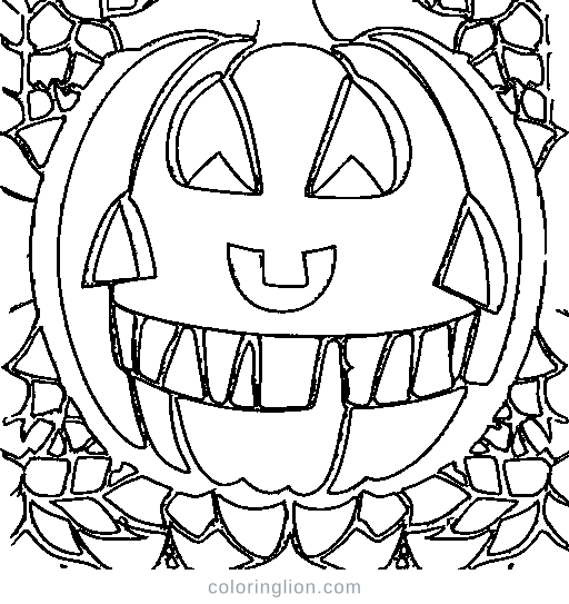 Jack-o-Lantern Coloring Page