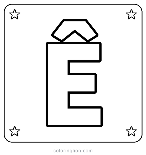 Letter Ê Coloring Page