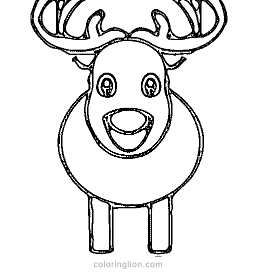A reindeer Coloring Page