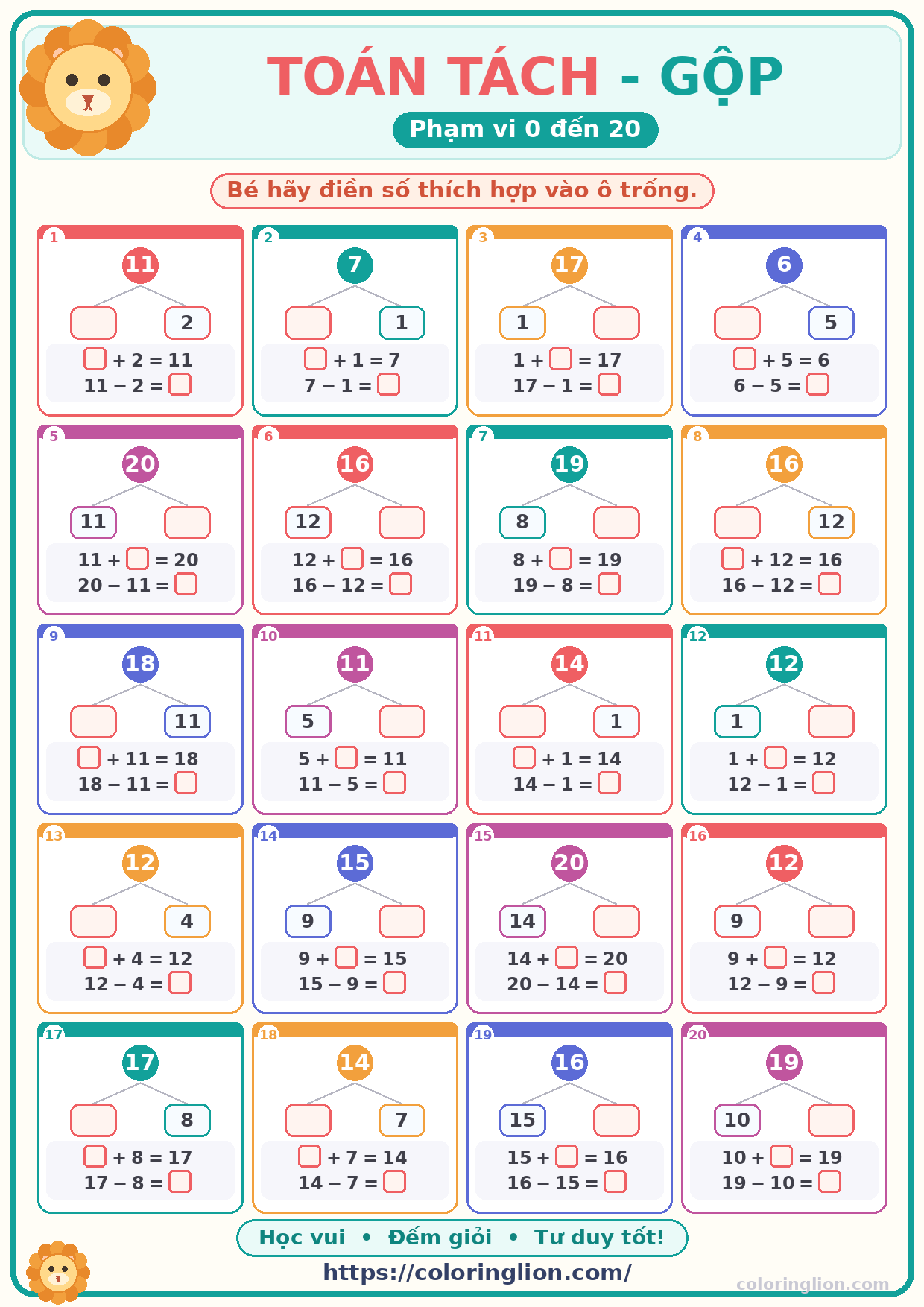 Tách – Gộp số (0–20) 28
