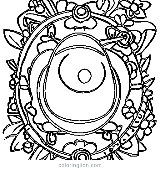 A silly one-eyed monster Coloring Page