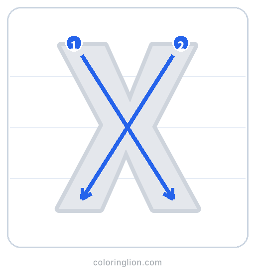 Trace Letter X