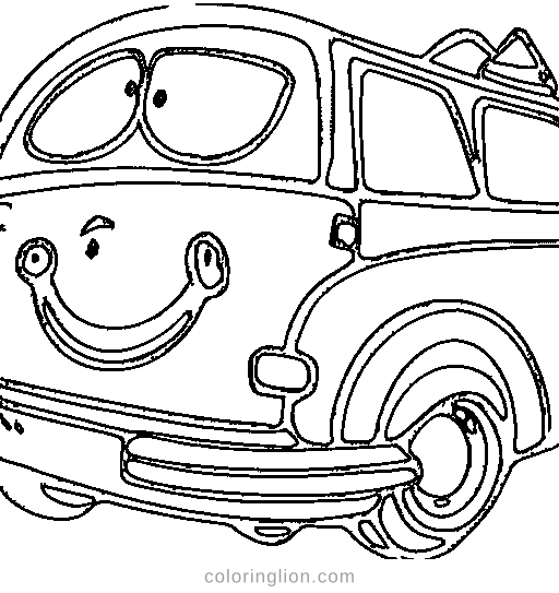 Taxi Coloring Page