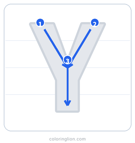 Trace Letter Y