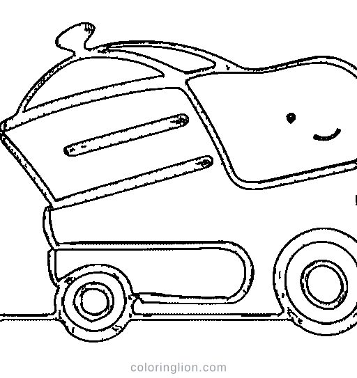 Formula one race car with speed lines Coloring Page