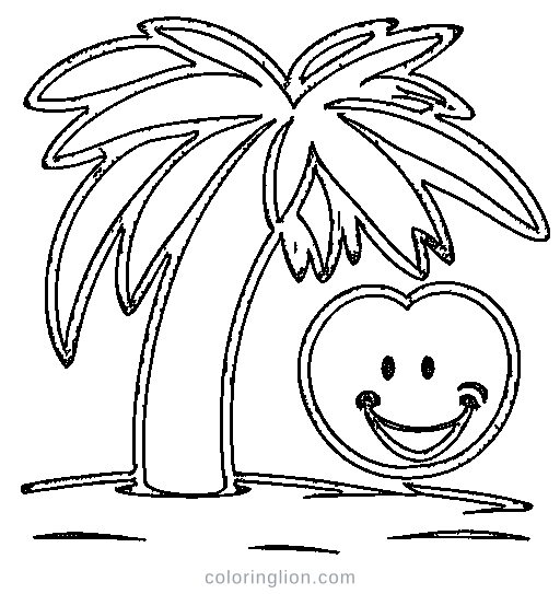 A palm tree Coloring Page