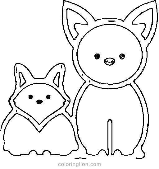 A fox Coloring Page