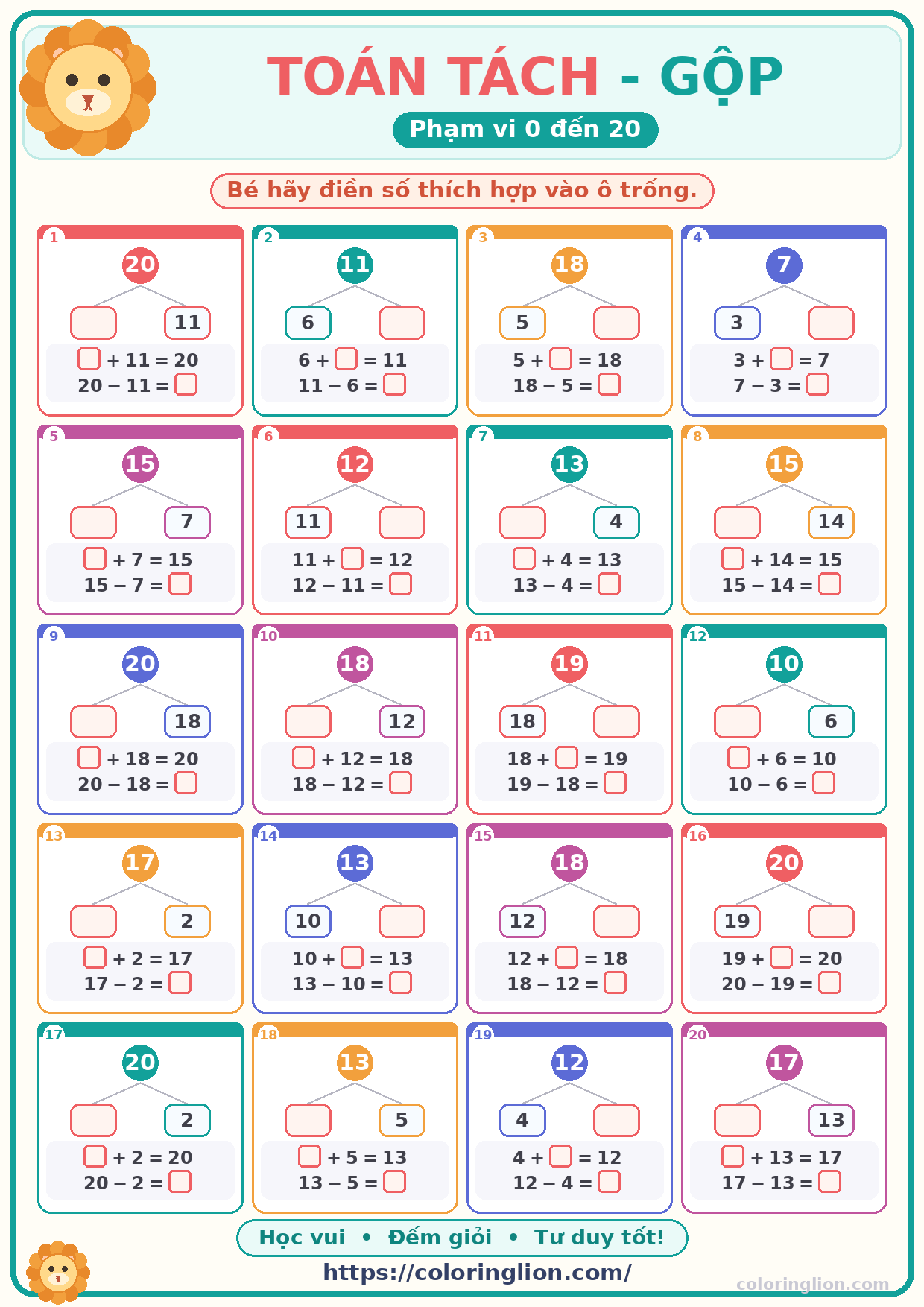Tách – Gộp số (0–20) 27