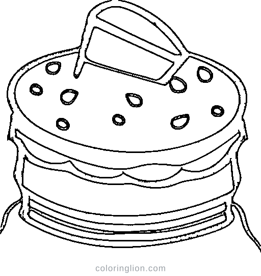 A slice of cake Coloring Page