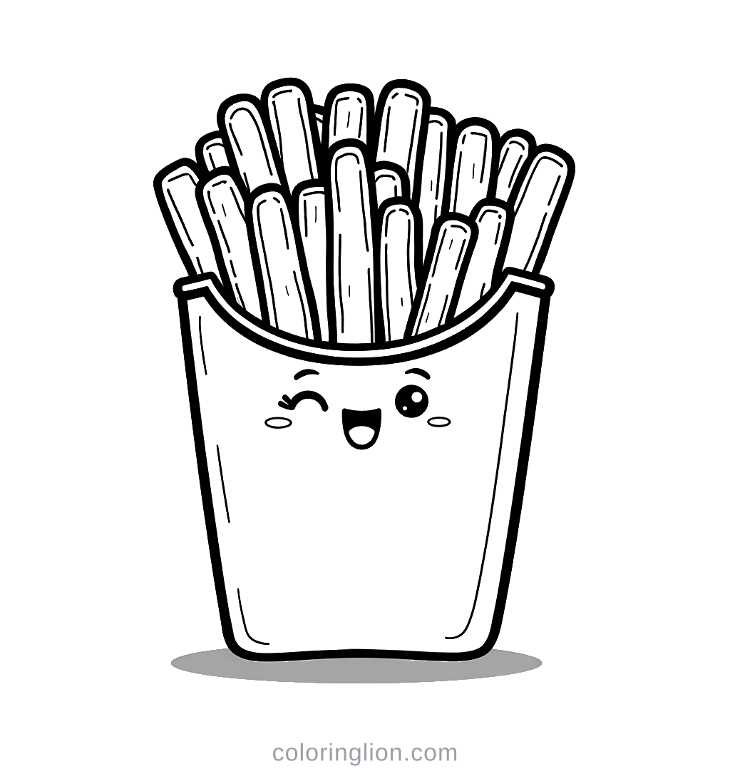 Fries Coloring Page
