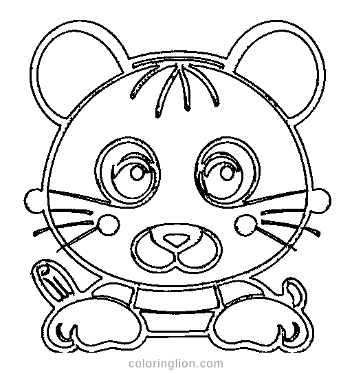 Baby tiger Coloring Page