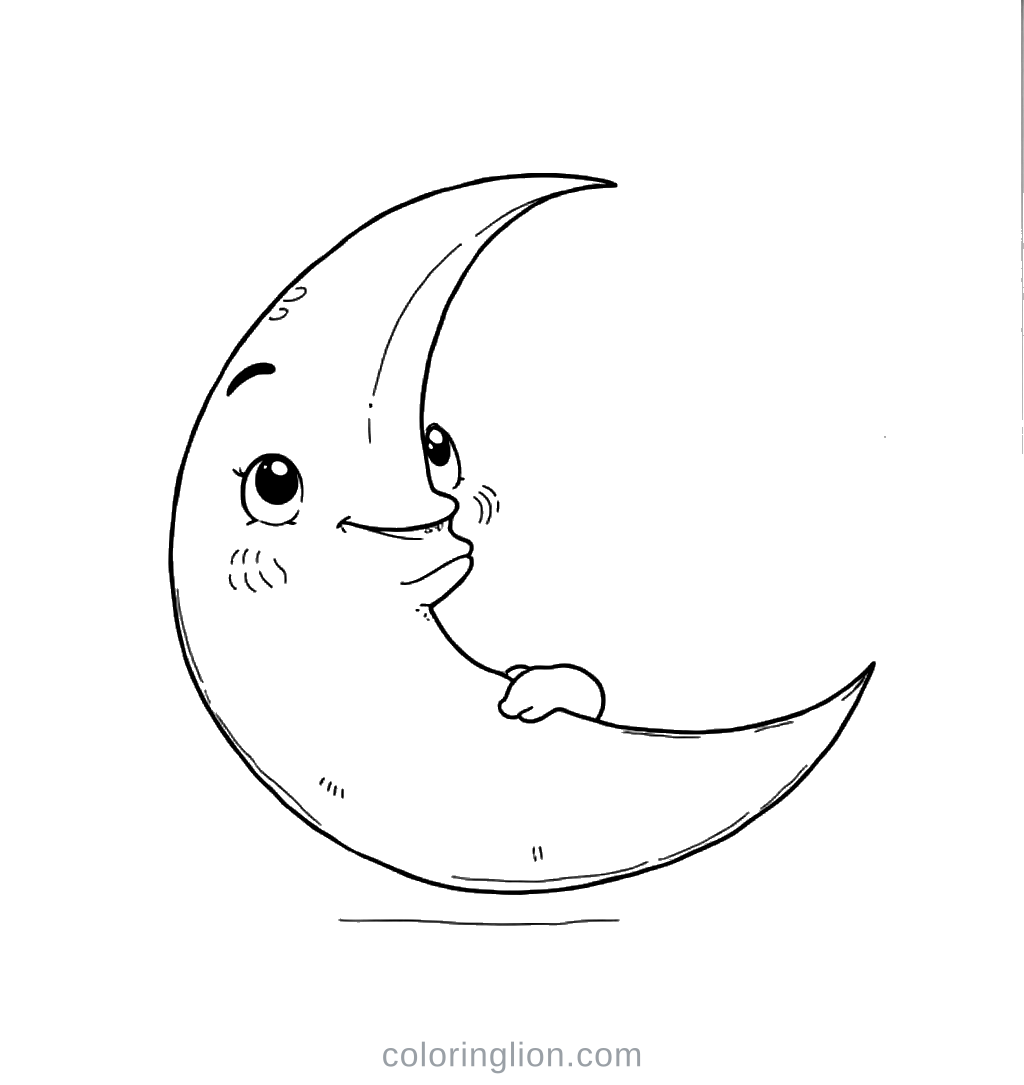 Moon Coloring Page
