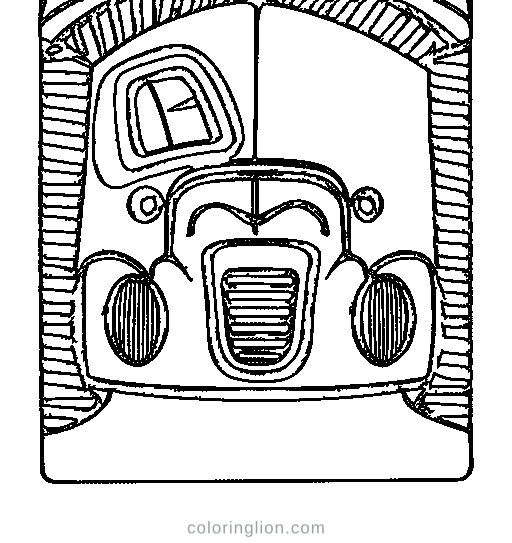 Race Car Coloring Page