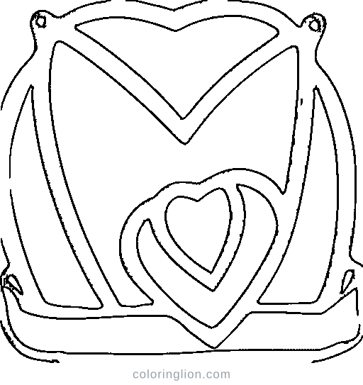 Two hearts tied with a ribbon Coloring Page