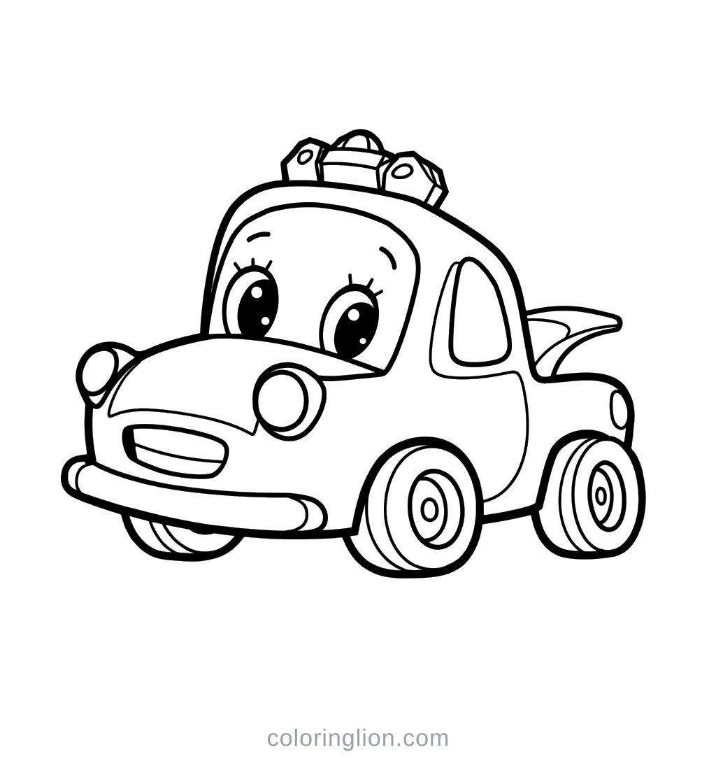 Police Car Coloring Page