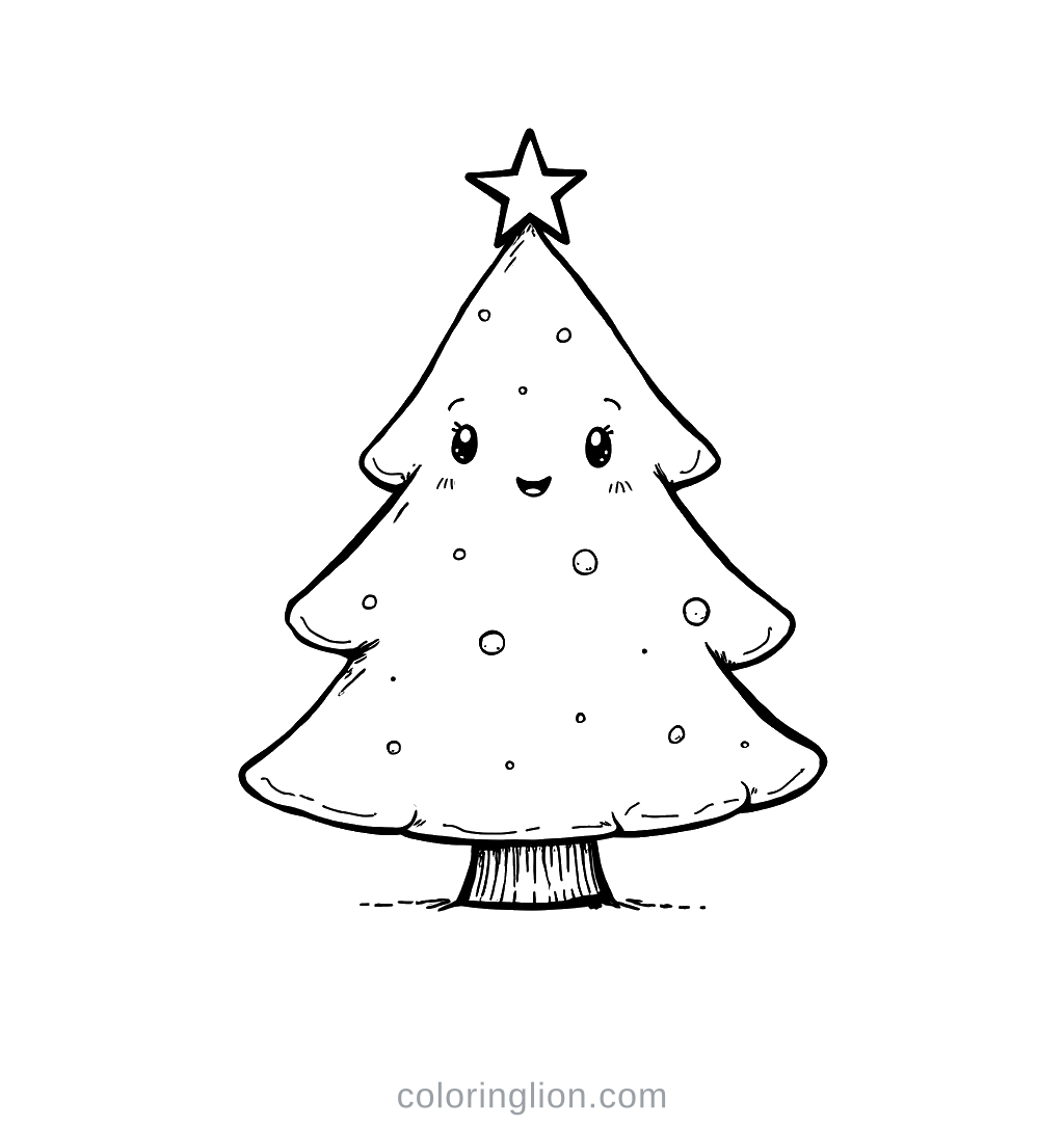 Christmas Tree Coloring Page