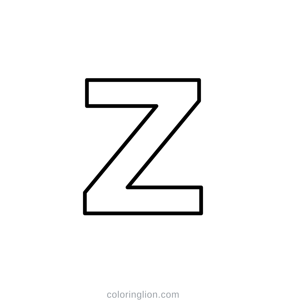 대문자 Z 색칠 도안