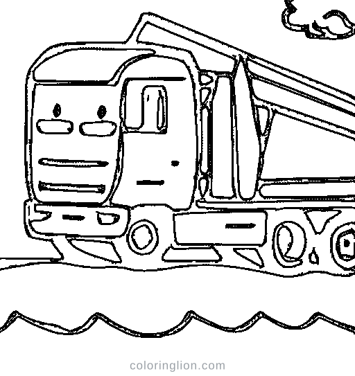 A dump truck Coloring Page