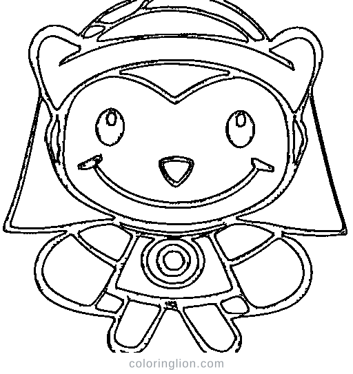 Superhero with a cape flying Coloring Page