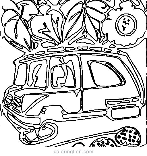 An ambulance Coloring Page