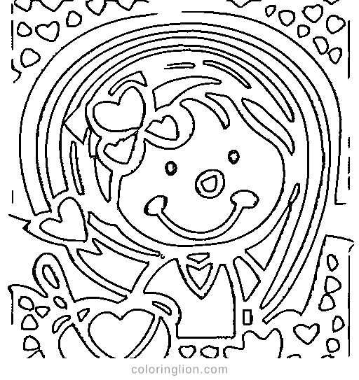 A cupid with a tiny bow Coloring Page
