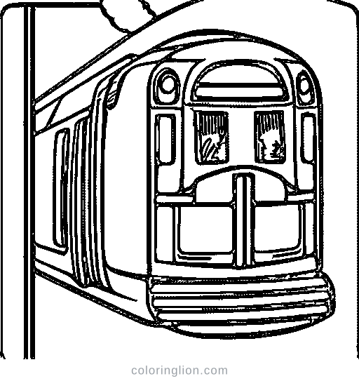 Fast Train Coloring Page