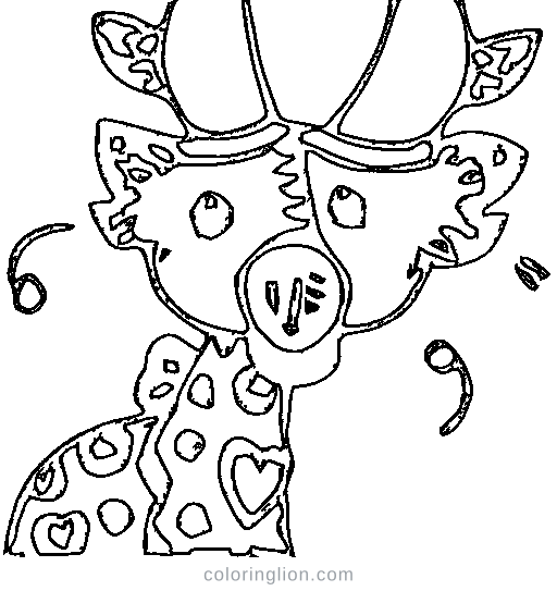 Giraffe Coloring Page