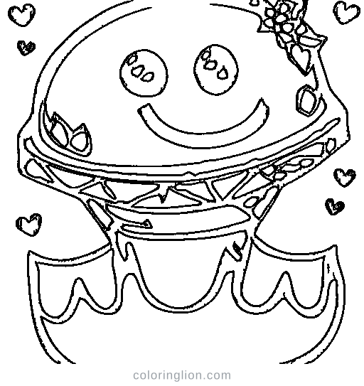 Alien in a UFO Coloring Page