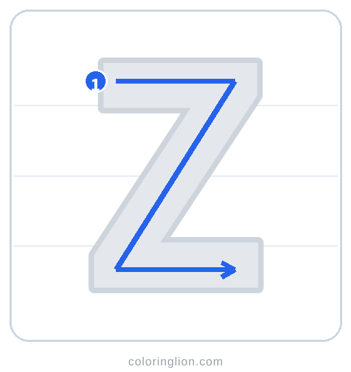 Trace Letter Z