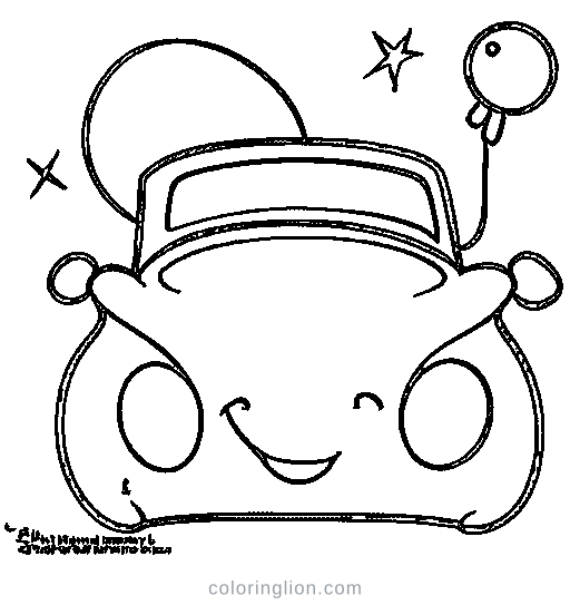 A convertible car Coloring Page