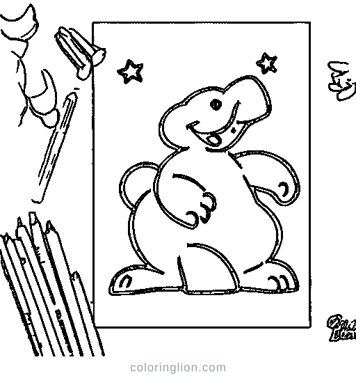 A chubby baby t-rex Coloring Page