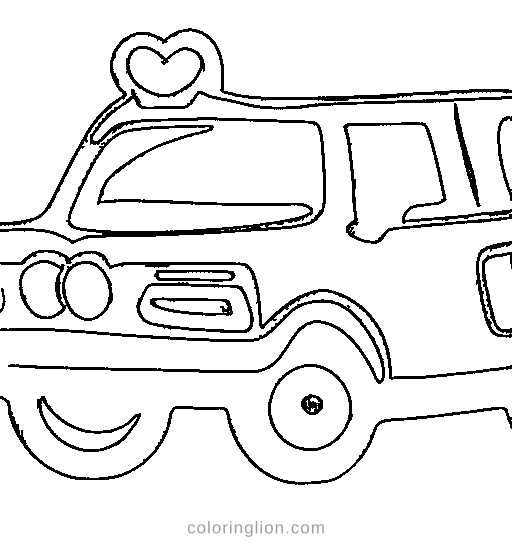 Taxi Coloring Page