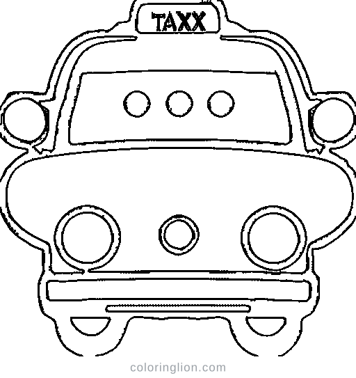 Taxi Coloring Page