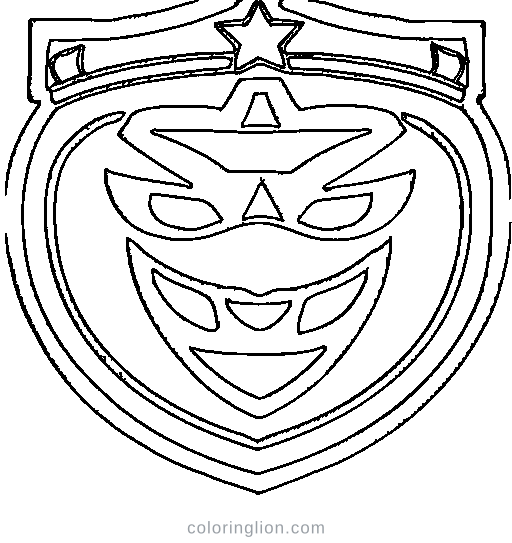 A superhero with a shield Coloring Page