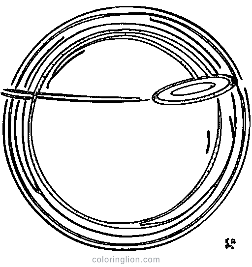 The planet Saturn with rings Coloring Page