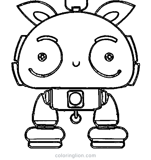 A tiny helper robot Coloring Page