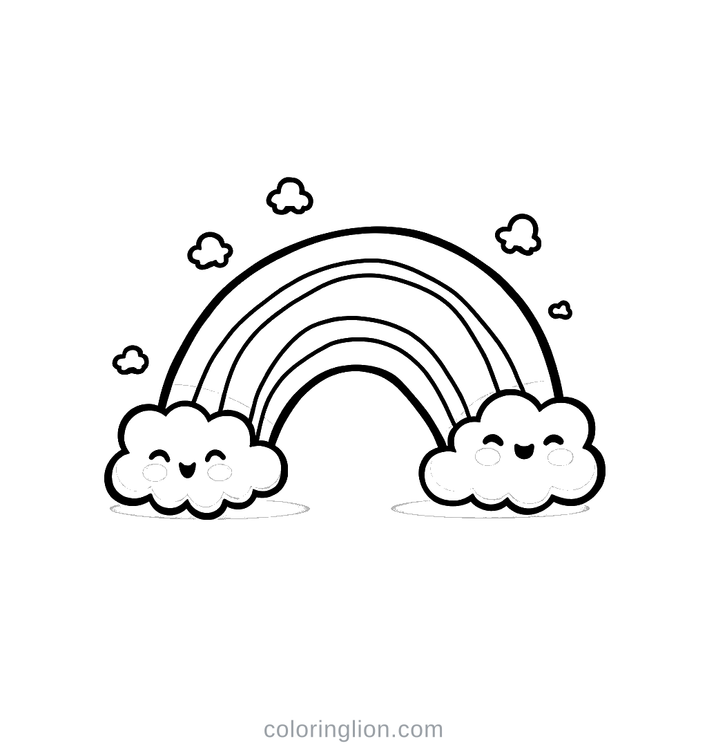 Rainbow Coloring Page