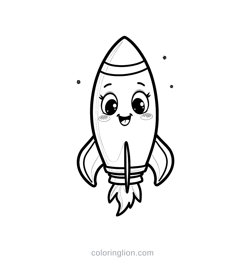 Rocket Coloring Page