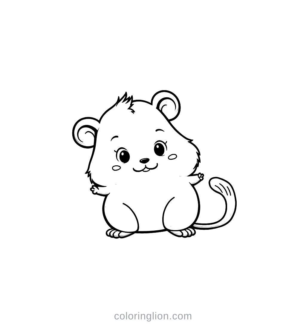 Tranh tô màu chuột hamster