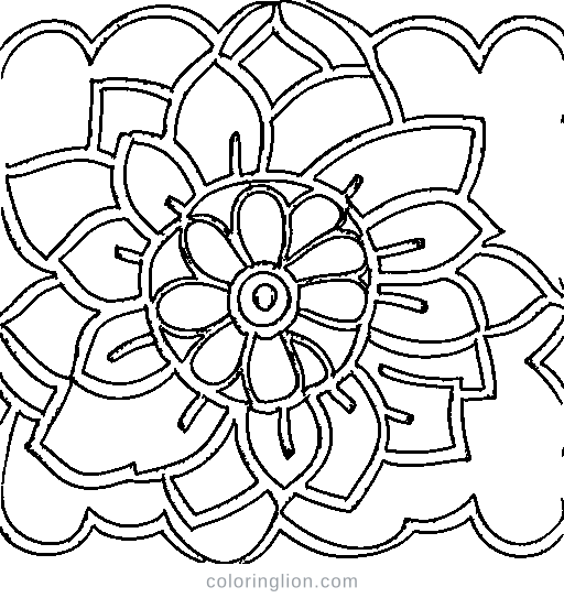 Sunflower Coloring Page