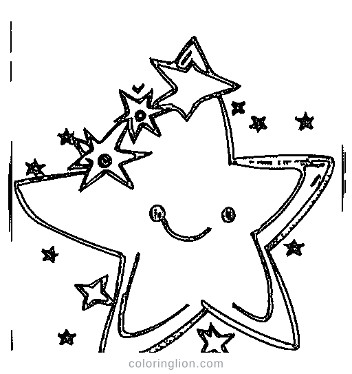 A star character Coloring Page