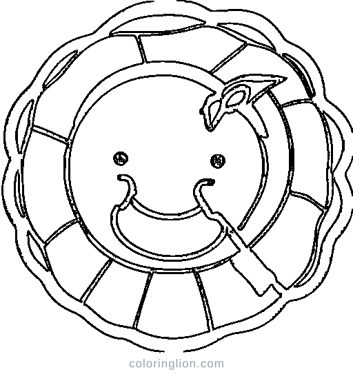 A rainbow umbrella Coloring Page