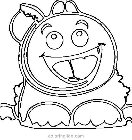A silly one-eyed monster Coloring Page