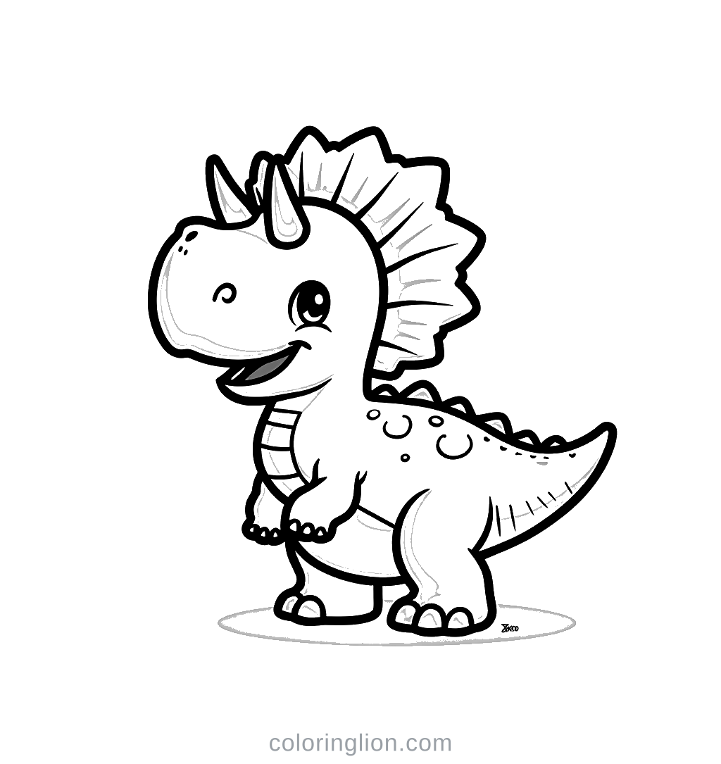 Triceratops Coloring Page